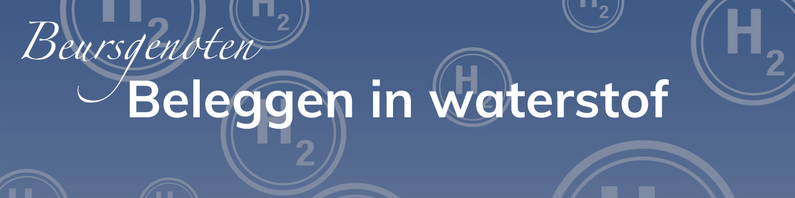 Investeren in waterstof