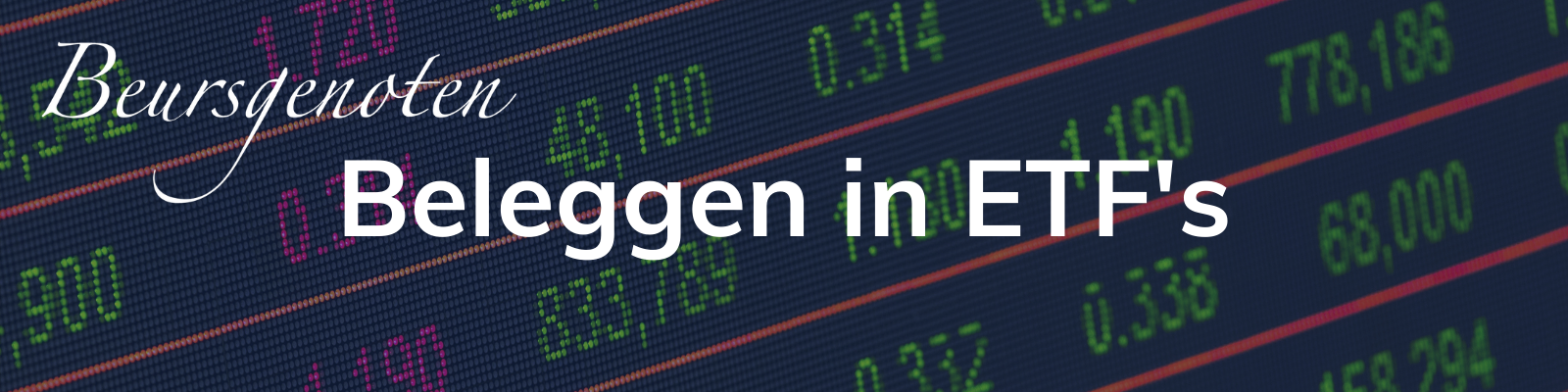 Beleggen in ETF's